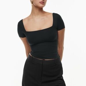 Aritzia Contour Squareneck Shortsleeve T-Shirt